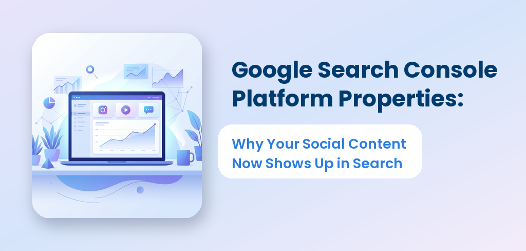 Analytics dashboard showing social content performance in Google Search